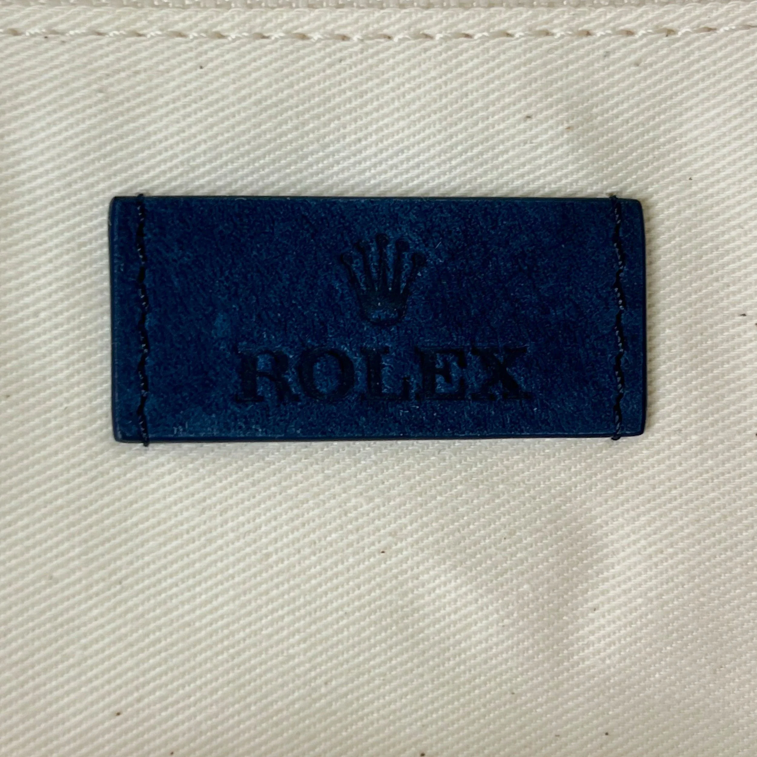 Rolex Blue Denim Leather Tote Bag with Shoulder Strap & Dust Bag